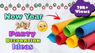 New Year Decoration Ideas 2022How to Make Happy New Year BannerDIY New Year Party Decoration Ideas [upl. by Uranie]