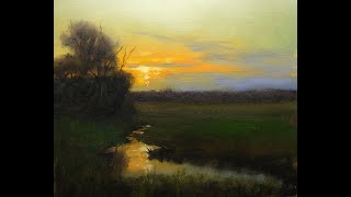 How to paint a landscape lesson tonalism and realism Full Narrated lesson [upl. by Regdor]