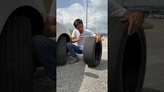 Bridgestone Potenza RE004 Braking Test  NEW vs OLD TYRES bridgestonere004 [upl. by Bak]