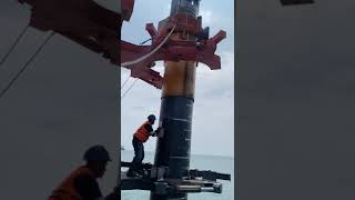 Calendering recording during Pile Driving Steel Pipe Pile [upl. by Raveaux]