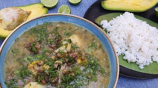 SANCOCHO DE GUANDUL GUANDULES CON CARNE SALADA  SOPA DE GUANDUL [upl. by Alexandro]