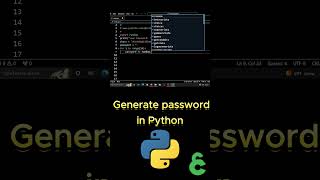 إنشاء كلمة المرور في بايثون  Generate password in Python [upl. by Palmer]