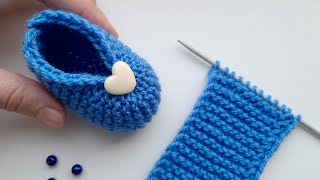 FAST amp EASY DIY Baby Booties Knitting Adorable Baby Shoes for Newborns  Beginner Friendly Guide [upl. by Ardnohs]