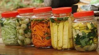 Pickled Veggies  Quick Pickles  Cucumber  Carrot  Gooseberry  Lime  Pineapple [upl. by Prager]