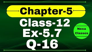 Class 12 Ex 57 Q16 Math  Differentiability  Q16 Ex 57 Class 12 Math  Ex 57 Q16 Class 12 Math [upl. by Iggam]