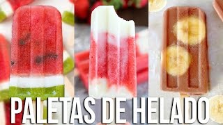 PALETAS DE HELADO ❤️ 3 IDEAS  PALETAS PARA EL VERANO REFRESCANTES  Tutoriales Belen [upl. by Yrneh711]