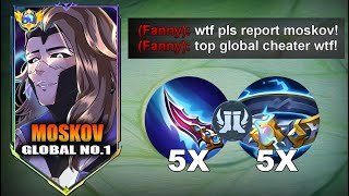 TOP 1 GLOBAL MOSKOV HIGH DEFENSE AND DAMAGE HACK 100 OUTPLAY SUCCESS WITH THIS BUILD [upl. by Sigvard]