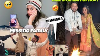 Lohri In CANADA🇨🇦😍 Missing Family🥺 Full Enjoy BHANGRA😱🔥 [upl. by Ak]