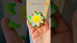 DIY Foam Paper Flower 🌼 diy trendingshorts giftideas artandcraft homedecor art craft [upl. by Yltnerb828]