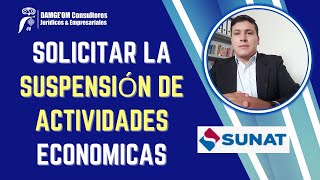 Como realizar una suspensión de actividades SUNAT 2024 [upl. by Eldreeda]