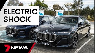 Electric and petrol cars have gone headtohead in a test run  7 News Australia [upl. by Arehc]