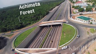 Achimota Roundabout amp Interchange  Landmarks 4K  Aerial Ghana [upl. by Sternberg193]