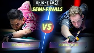 JOHANN CHUA VS JOSHUA FILLER  SEMIFINALS  KNIGHT SHOT OPEN 2024 highlights 9ballpool [upl. by Akeimahs217]