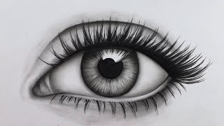 How to Draw a Realistic Eye Narrated for Beginners [upl. by Leiuqeze]