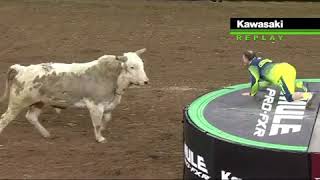 Flint Rasmussen Goes FacetoFace with a Bull [upl. by Anayik428]