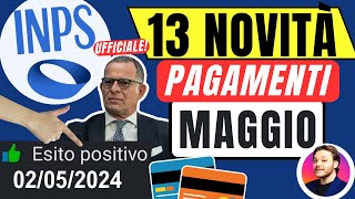 INPS🔴13 NOVITÀ MAGGIO👉ADI SFL PENSIONI✅AUU NASPI💶BONUS IN ARRIVO [upl. by Edecrem]