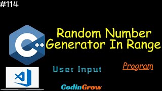 114 C Program  Random Number Generator Within Range CodinGrow cpp [upl. by Zerep]