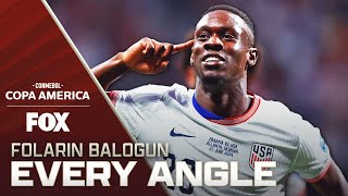 USMNTs Folarin Balogun rips a WORLD CLASS goal vs Panama  Every Angle [upl. by Adnarem]