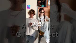 How to edit Aesthetic Glitch Effect  Picsart tutorial shorts [upl. by Iblehs152]