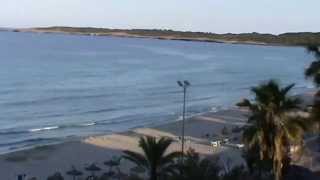 Mallorca Cala Millor Hotel Allsun Amarac  Strand Meer Liegen vom Balkon aus [upl. by Kcirdor]