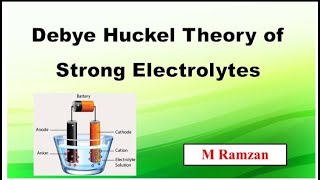 Debye Huckel Theory of Strong Electrolytes [upl. by Onaicul]