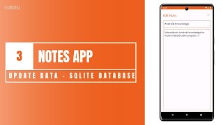 Notes App  Update Data in SQLite Database in Android Studio using Kotlin  CRUD Part 3 [upl. by Fontana27]