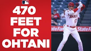 470 FEET FOR OHTANI Shohei Ohtani CRUSHES a LONG homer against the Royals [upl. by Eimiaj]