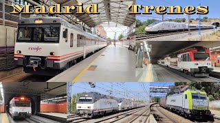 45 Minutos De Trenes Variados Por Madrid  Ferrocarril Ibérico Español Con Sorpresas  TRAINSPOTTING [upl. by Snevets]