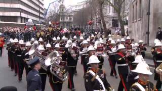 Thatcher funeral cortege leaves St Clement Danes [upl. by Acissj39]