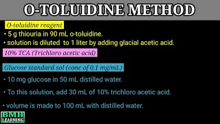 Estimation Of BGL By Ortho Toluidine Method  OToluidine Method [upl. by Jeanie327]