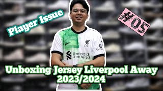 Unboxing Jersey Liverpool Away 20232024 Player Issue Grade Ori Eps 05 [upl. by Mohandis]