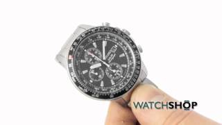 Mens Seiko Alarm Chronograph Solar Powered Watch SSC009P1 [upl. by Gavrilla]