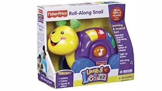 Fisher Price Laugh And Learn Roll Along Pals Snail Colors Lights Sounds Letters [upl. by Glick]