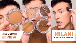 Mini Makeup Review MILANI CREAM BRONZERS [upl. by Artied]