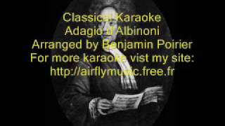 Classical karaoke Adagio dAlbinoni [upl. by Nyrek]