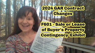 2024 GAR Contract Changes  Buyers Sale Contingency Exhibit newGARcontract [upl. by Elga]