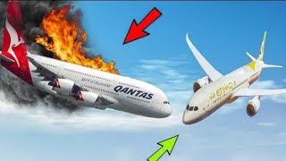 Qantas Airways Airbus A380 Engine Failure And Plane Crash In GTA 5 [upl. by Alyakam216]