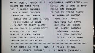 LETRA DEL  TORITO PINTO  CANCIÓN FOLKLÓRICA CENTROAMERICANA  HONDURAS [upl. by Arlinda]