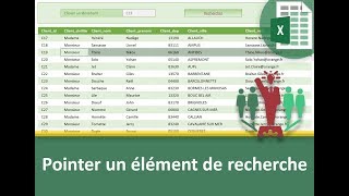 Pointer sur un élément cherché dans un tableau Excel [upl. by Whiffen]