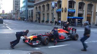 Red Bull F1 Car in Downtown San Francisco 04 F1 Uturn [upl. by Vedi358]