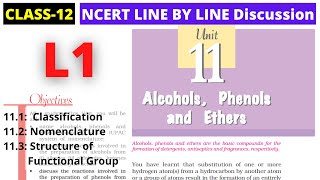 L1 Introduction  Alcohols Phenols and Ethers Class 12  NCERT Chemistry Chapter 11 Hindi [upl. by Conrad]