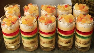 Custard Trifle in a glass 😍 Recipe By Chef Hafsa  Dessert in glass Ep1 [upl. by Akilak]