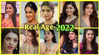 Tollywood Actress Real AgeTelugu Heroines Real Age in 2022 Samantha Kajal Rakul pooja krithi [upl. by Orihakat]