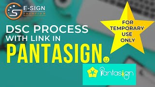 How To Process In Pantasign With Link For temporary use GS Esign Solution dsc digitalcertificate [upl. by Aehsrop895]