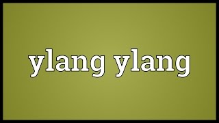 Ylang ylang Meaning [upl. by Sell]