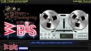 WBLS 1075 Mhz WBLS 19951123 Frankie Crocker Is Back for Thanksgiving Day  CUT coz © ® [upl. by Decca]