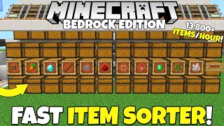 Minecraft Bedrock FAST Item Sorting Storage System Tutorial Item Categorizer MCPE Xbox PS5 PC [upl. by Greenes]