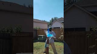 hold up homeboy martialarts backyardcutting 2handedsword swordfighting [upl. by Fulbright805]