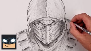 How To Draw Sub Zero  Mortal Kombat Sketch Tutorial [upl. by Airednaxela]