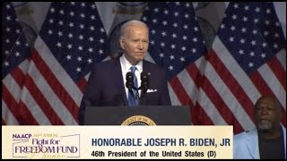 Biden’s mumbling in Detroit for NAACP 20May24 [upl. by Leiand]